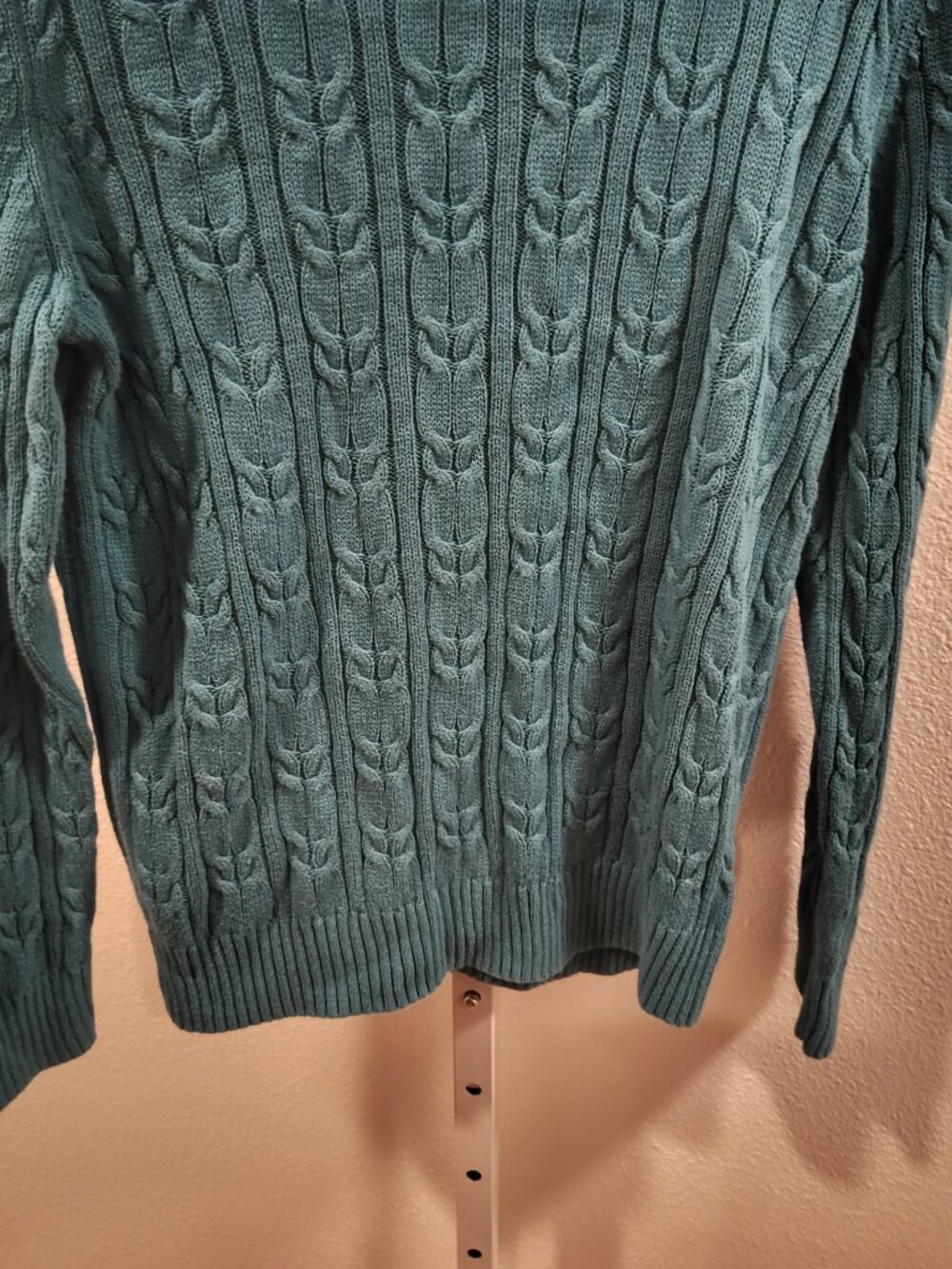 Croft & Barrow Women's Sweater Size Large V-Neck Cable Knit Long Sleeve - Picture 9 of 10